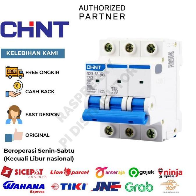 MCB CHINT 3P 10A 6KA NXB-63 C10 SGA3