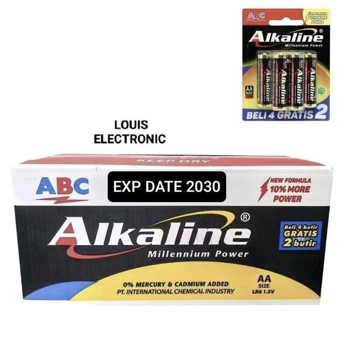 Baterai ABC Alkaline AA A2 Perkarton 4+2 Baterai AA ( 432 Pcs )