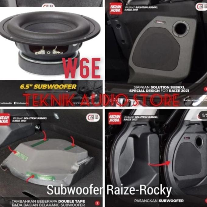 Subwoofer PNP Cello 6inch Toyota Raize 2-Daihatsu Rocky 2