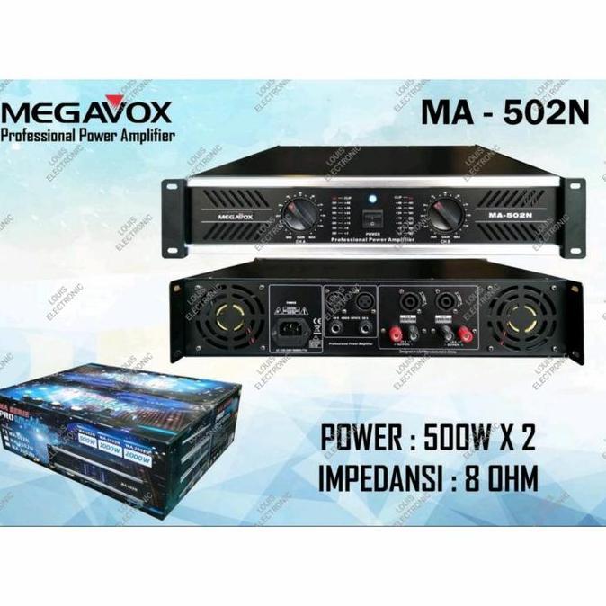 Power Amplifier MEGAVOX MA 502 N Ampli MEGAVOX MA 502N MA502 Orinal