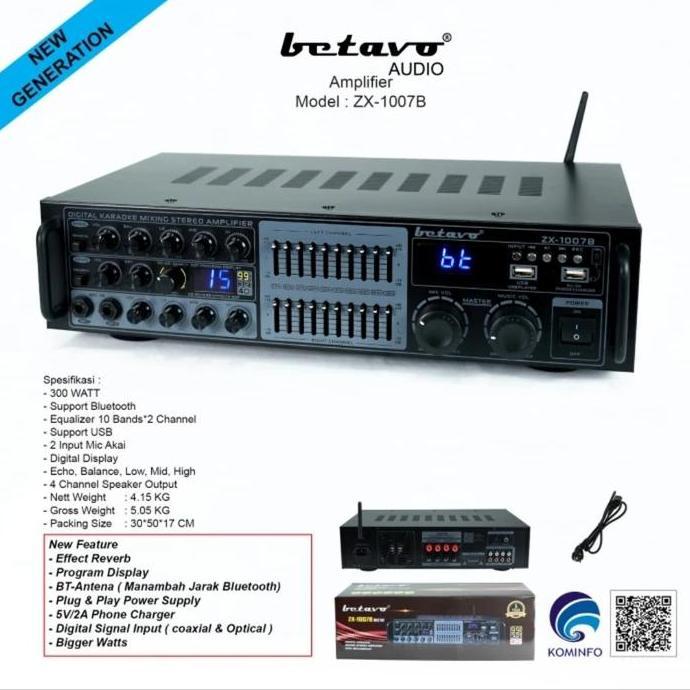 Amplifier Betavo ZX 1007B orinal amplifier bluetooh usb Betavo