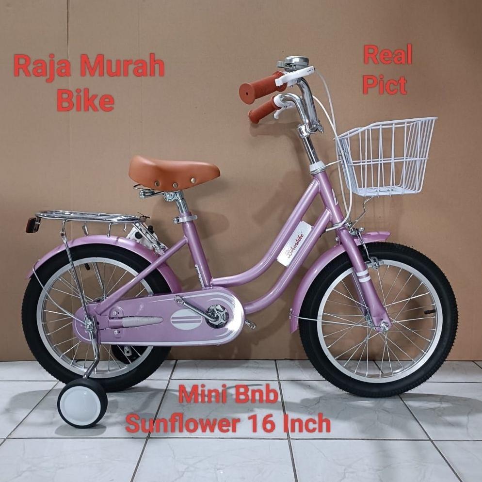 Sepeda Anak Perempuan Mini 16 Inch BNB Sunflower New Sepeda Bnb Sunflower Terbaru
