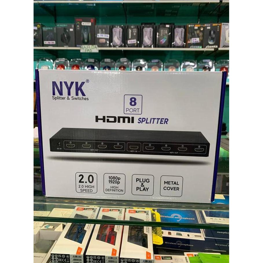 BEBAS ONGKIR - NYK HDMI Splitter 8 port spliter 8port - NYK-HD
