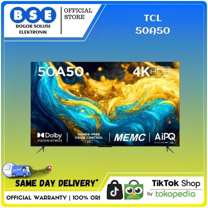 (Best) Google TV TCL 50A50 4K Android Google TV 50" Pengganti TCL 50A30