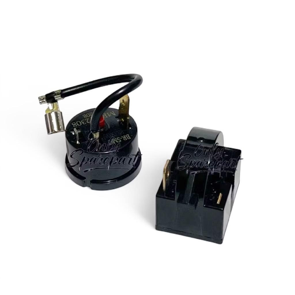 Relay Ptc + Overload Bulat Kulkas Polytron 1 Pintu / Overluad Kulkas Polytron