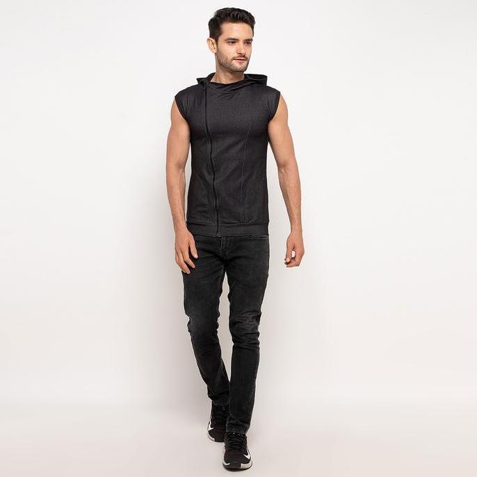 Promo FLEXZONE Sleeveless Hoodie Jacket Gym Fitness Sport FVS-005HT outdoor Diskon
