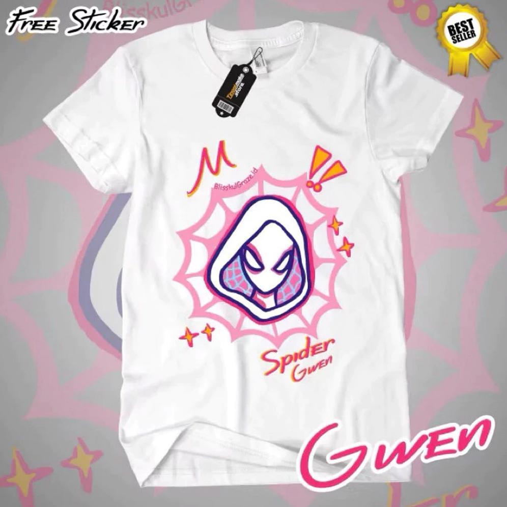 NEW KAOS COUPLE SPIDER GWEN & MILES Z3 ANAK ANAK 3-14 TAHUN | COUPLE SPIDERMAN | TSHIRT COUPLE | KAO