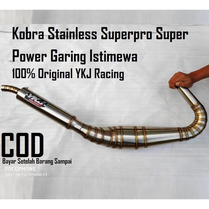 Knalpot YKJ RX King Kobra Stainless Terbaik Super Garing Istimewa Original YKJ Racing