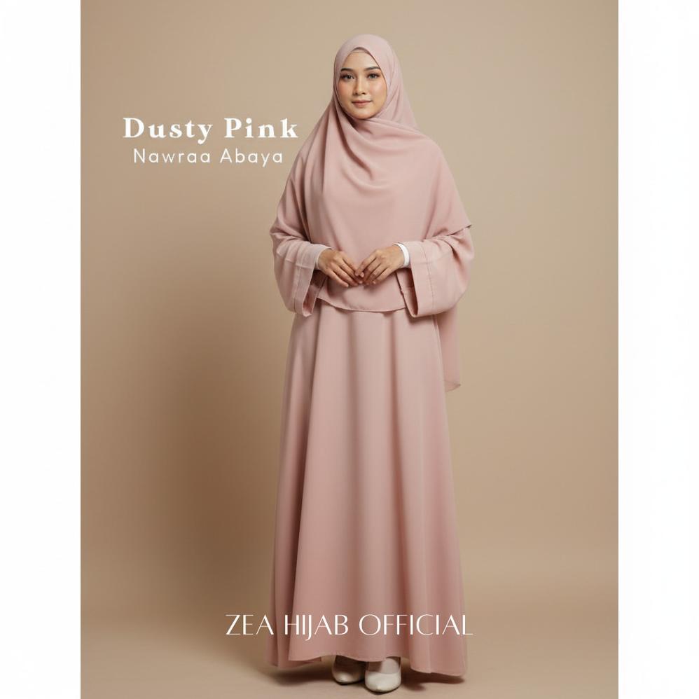 NEW ARRIVAL GAMIS SYARI POLOS WANITA SIMPLE | ABAYA MUSLIMAH ELEGAN DUSTY PINK | ABAYA LEBARAN | NAW