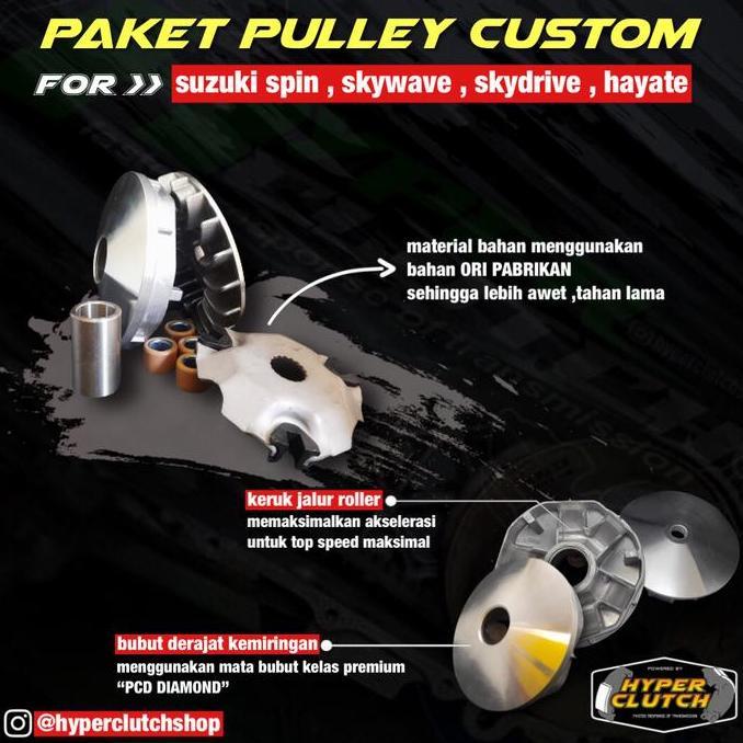 pulley rumah roller custom suzuki skywave spin skydrive