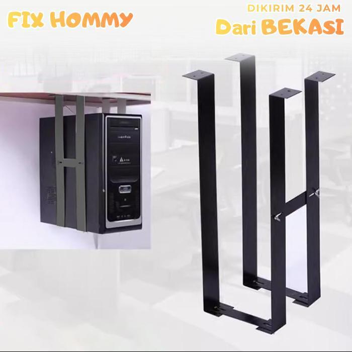 FXMY Rak Gantung CPU Komputer Meja Dudukan Gantung CPU Casing Komputer Tray CPU Komputer