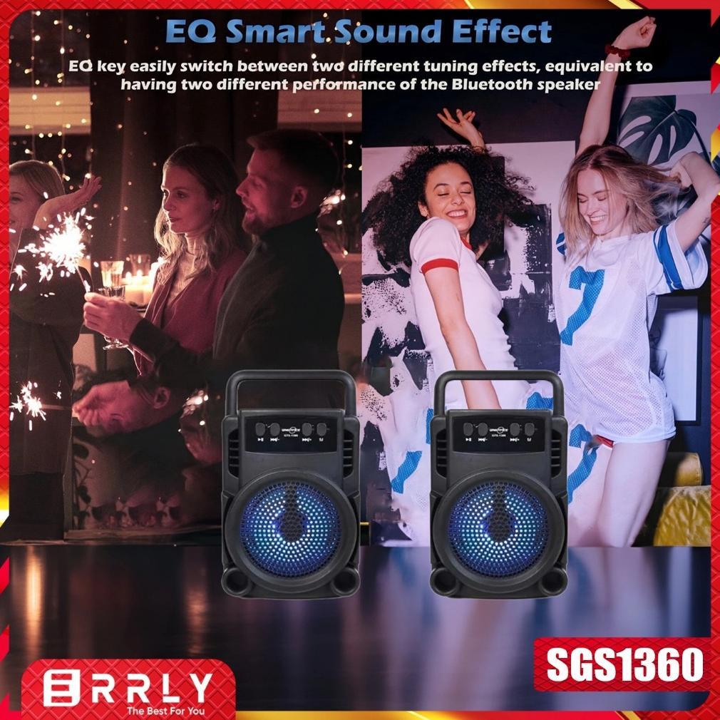HOT DEALS Speaker Bluetooth SGS1360 3inch Wireless Portabel Lampu LED Audio Musik Box Super Bass Sup