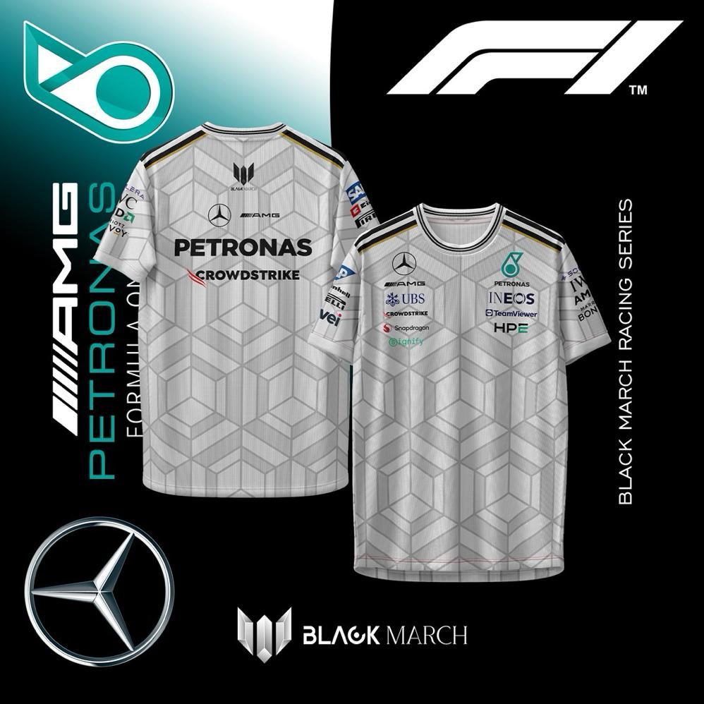 BLACKMARCH MERCEDES PUTIH - JERSEY MERCEDES AMG PETRONAS F1 2026 PUTIH