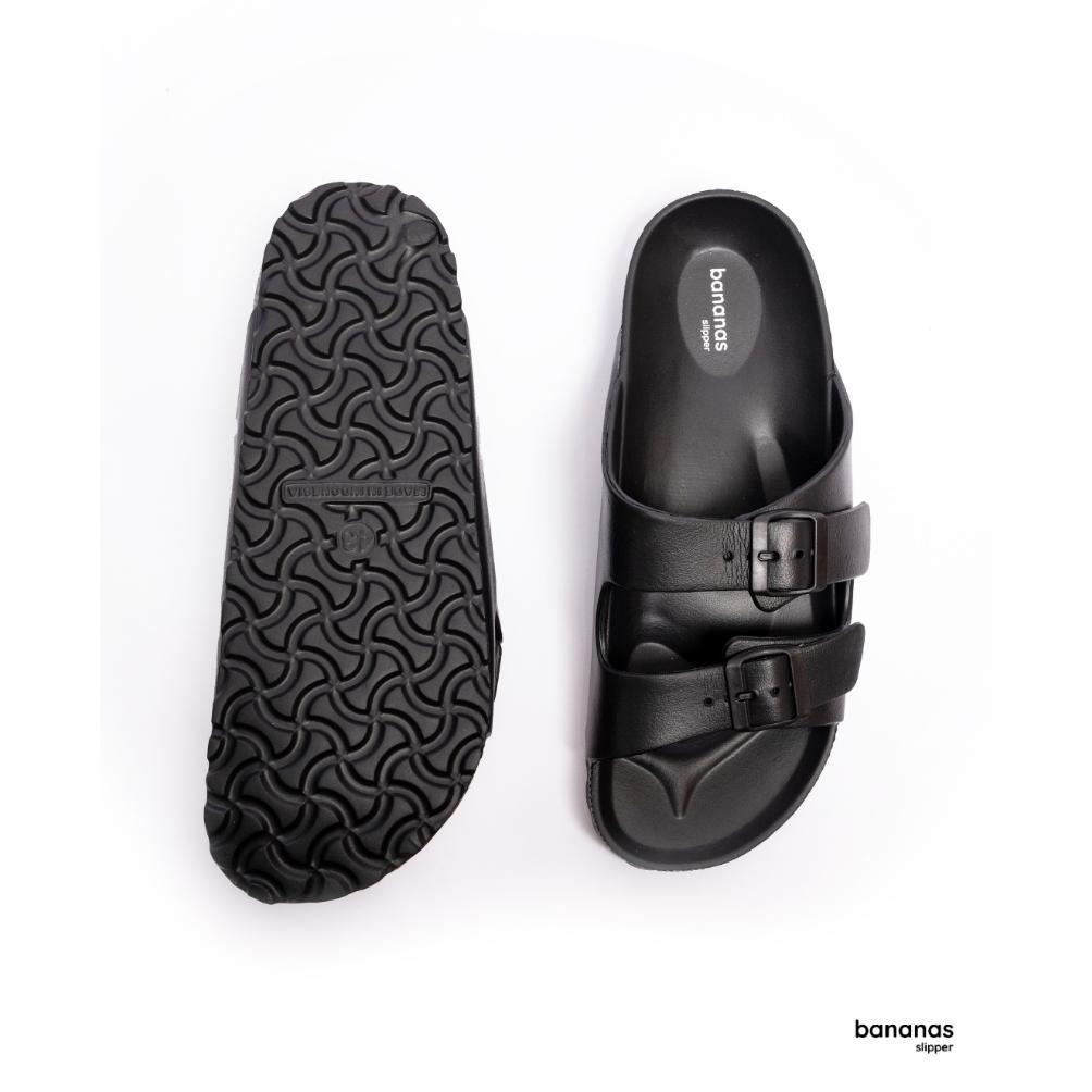 TERBARU Bananas Slipper Sandal Burro Black Unisex