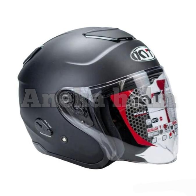 HELM KYT KYOTO SOLID BLACK DOFF/HITAM DOFF