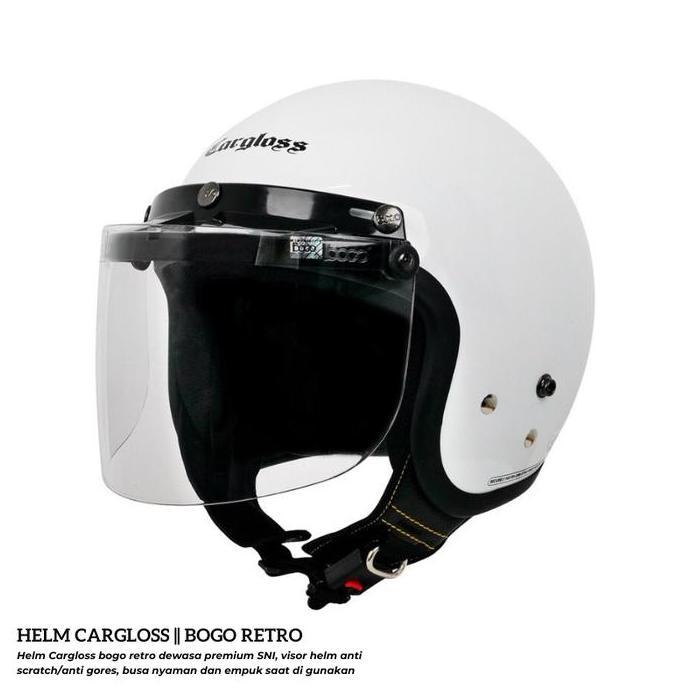 [PROMO] Helm Bogo Retro Premium Carglos KC DATAR Trail Cross Helm Half Face Untuk Pria Dan Wanita De