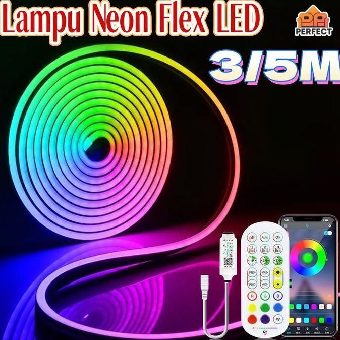 PERFECT Lampu Led Strip Lampu Neon Flex LED Neon Flex Running Remote Lampu Strip Led Neon Sign Silik