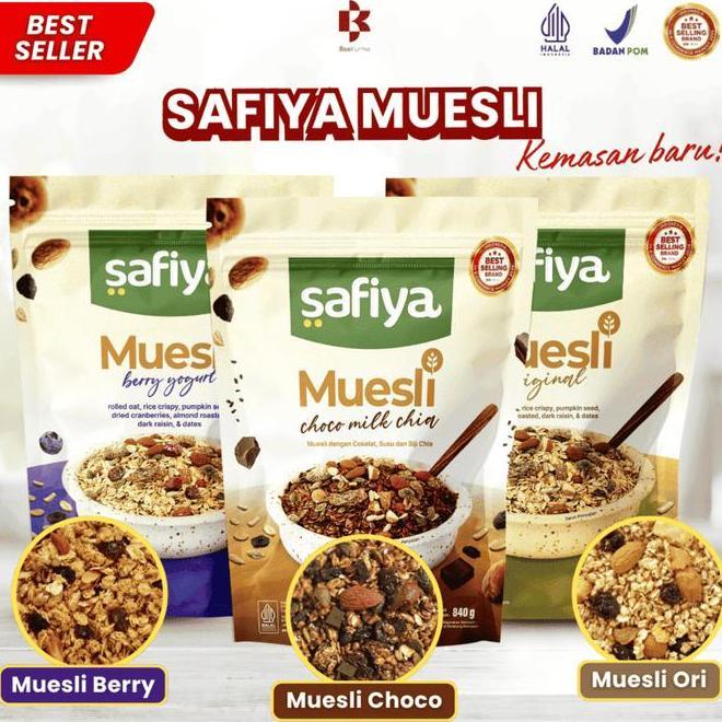 Muesli Safiya 1 Kg Muesli Berry Yogurt Muesli Muesli Muesli Choco Sereal Sarapan Food Granola Oatmea