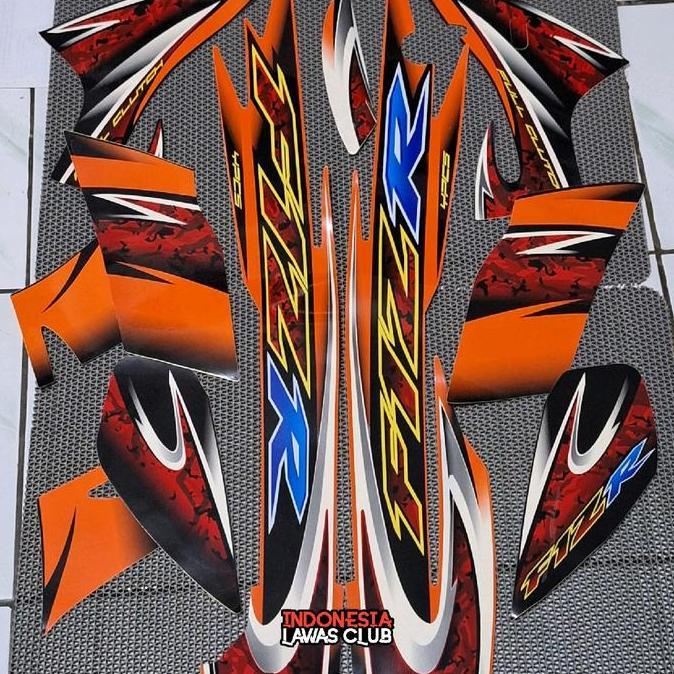 Striping Sticker F1Zr Fizr 2005 Orange Dan Biru