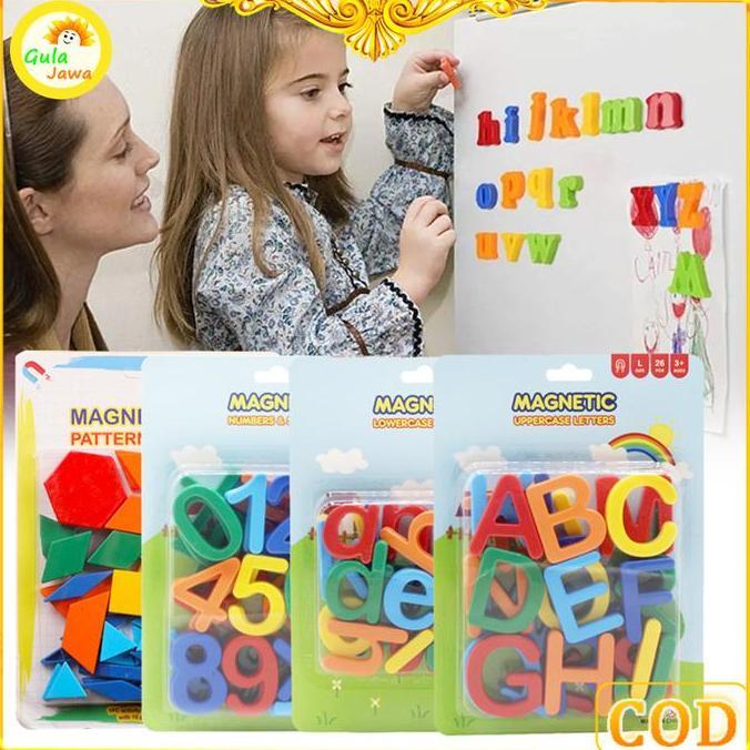 DAXZI Huruf Magnet Besar/Alfabet/Angka/Magnet Letters Stiker