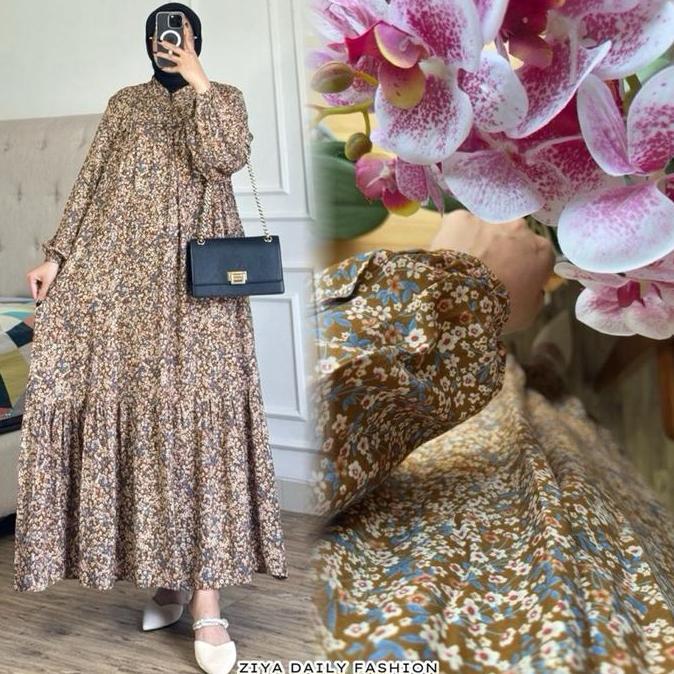 Arsy- Naisa Midi Dress By Ziya ~ Gamis Midi Rayon Diamond