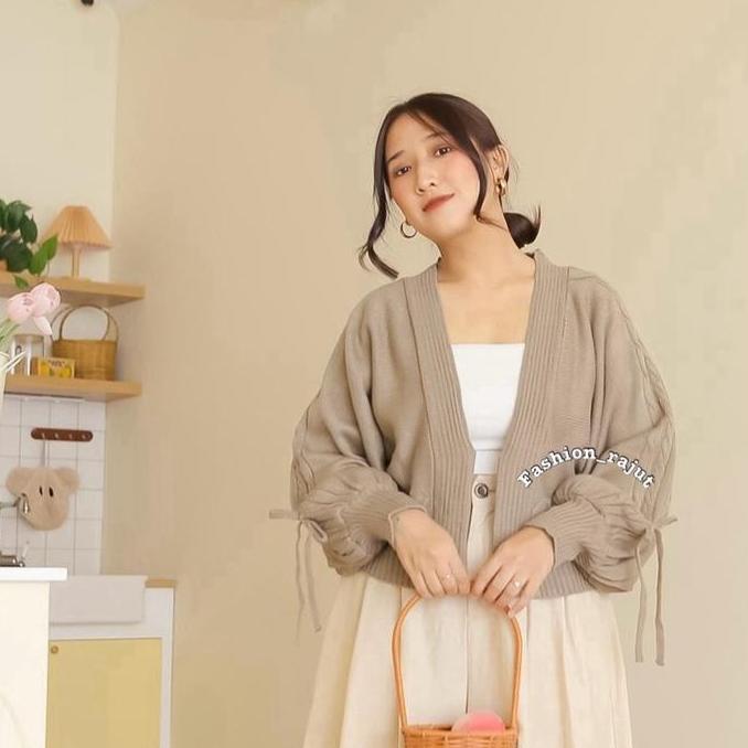 Denan Balero Cardy Batwing Atasan Rajut Wanita Model Klalawar Lengan Balon