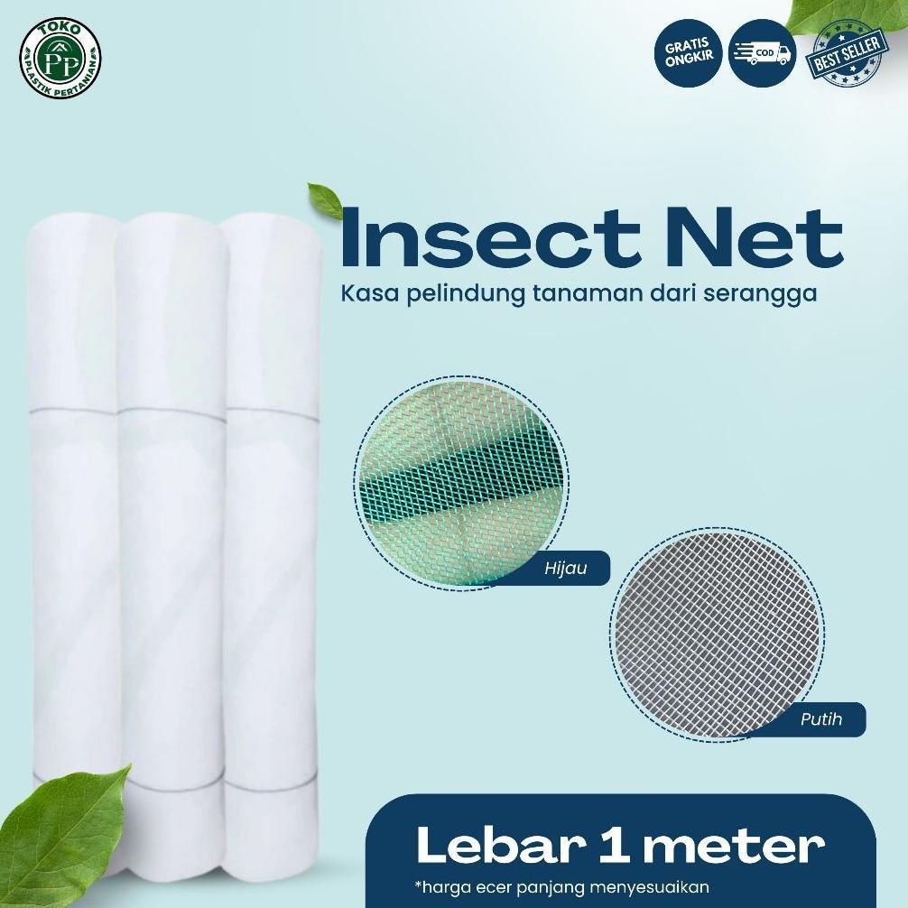 Insect Net Lebar 1 Meter - Jaring Penghalang Serangga Greenhouse - Jaring Kasa Insect Net