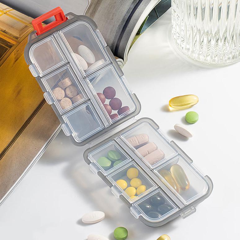 terbaru [pengiriman 24 jam] s/m 7 sekat kotak obat travel 7 hari kotak pil mingguan mini medicine bo