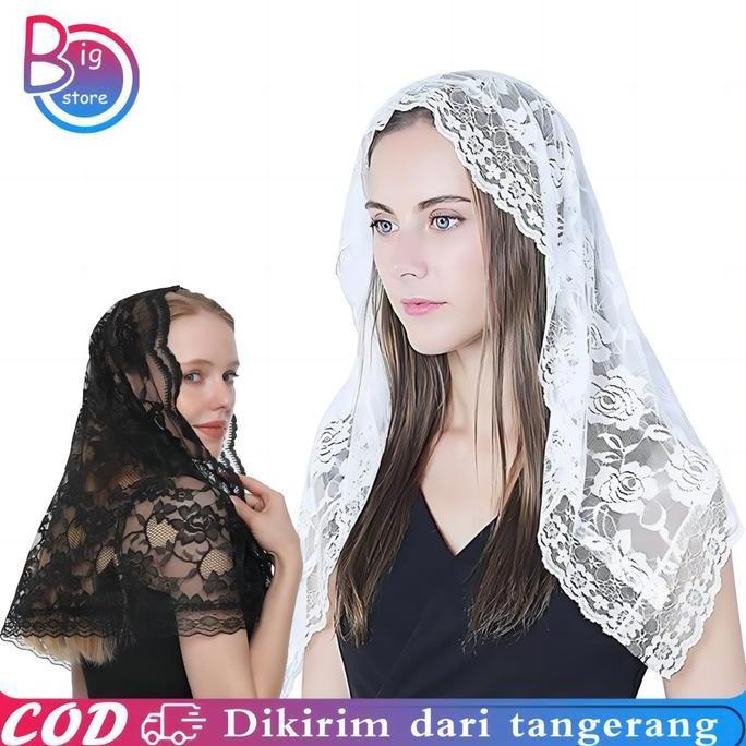 PARANE Mantila Kerudung Katolik Mantila Katholik Mantilla Katolik Kerudung Misa Mantilla Kerudung Ka