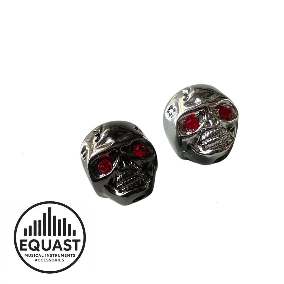 Knob Skull Gitar Knob Tengkorak Logam Locking Screw Kunci L Potensio Volume Tone Gitar Elektrik Bass