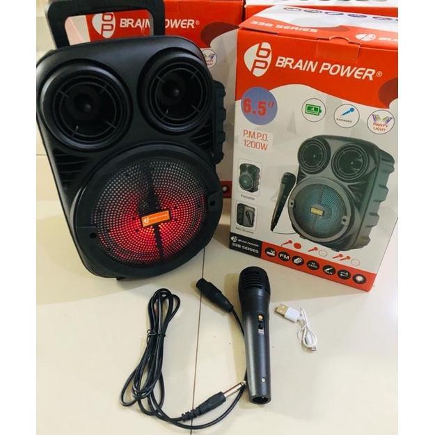 100% Aman Speaker Spiker Wireless Bluetooth Kms Bp 3381 6.5 Inch Portable