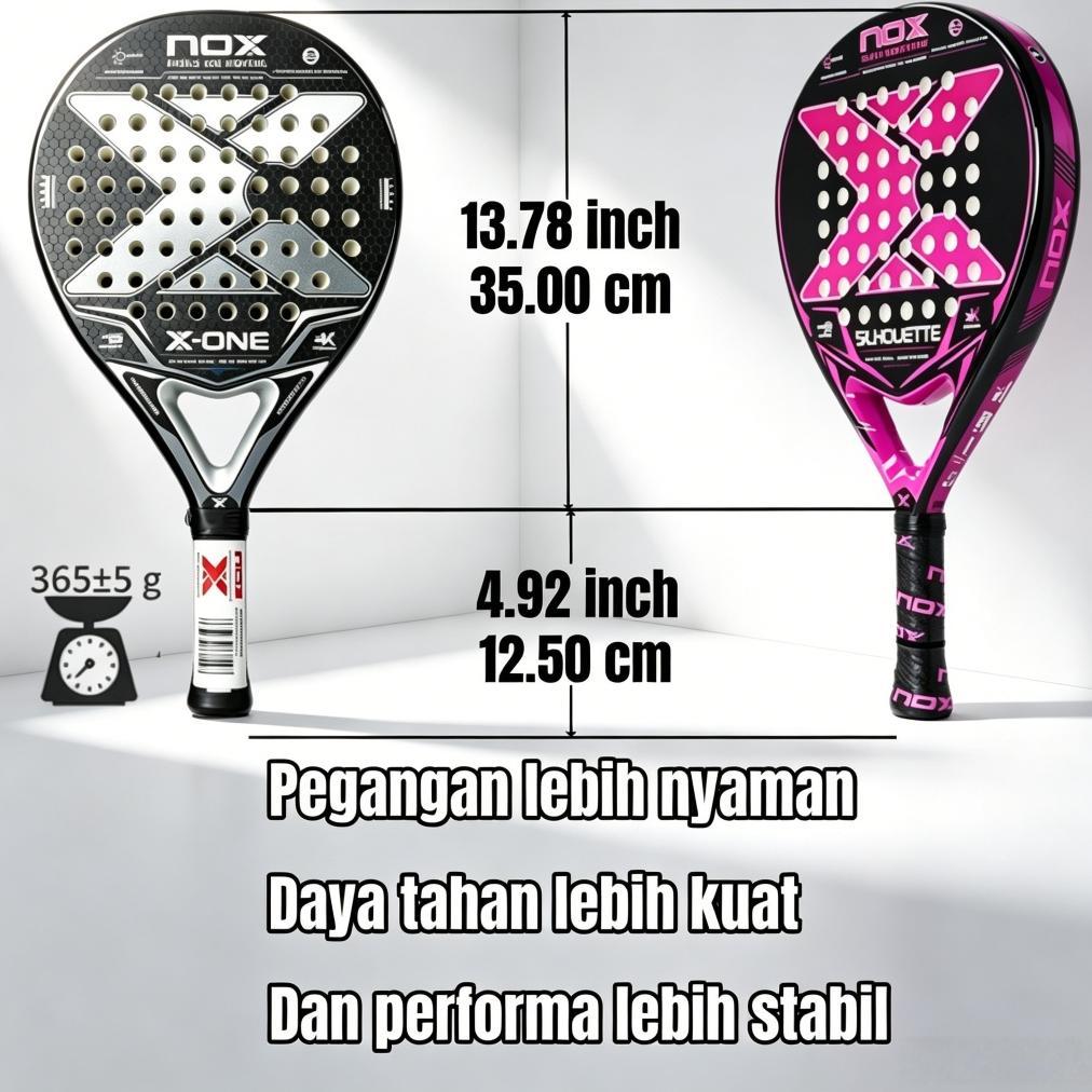 HOT DEALS [ORI]NOX Raket Padel Serat Karbon 3K  Permukaan Kasar/ halus Cocok Kasual Harian /pemula  