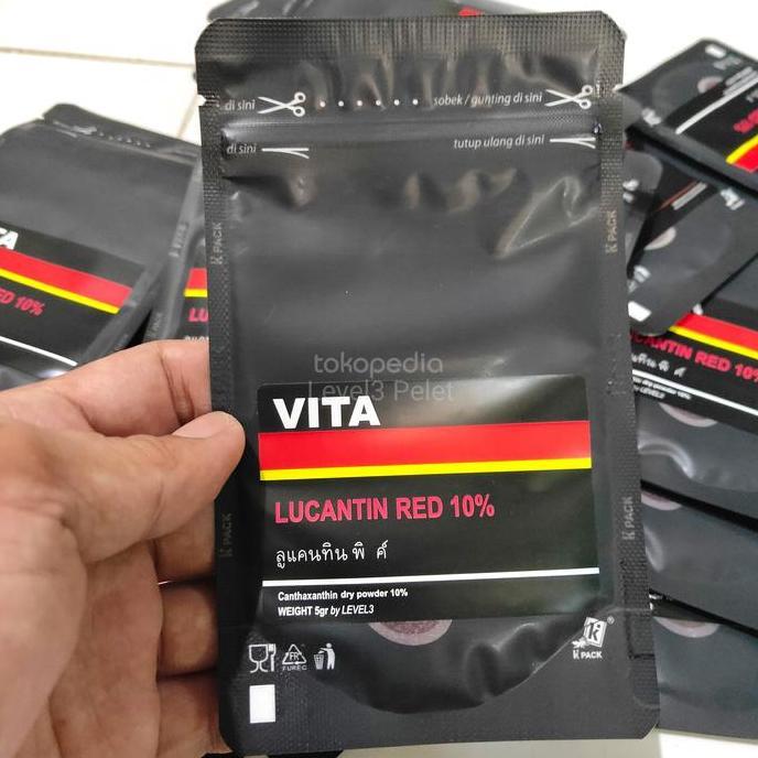 VITA LUCANTIN RED ORIGINAL 100% CAROPHYLL CANTHAXANTHIN MERAH 5GR REAL
