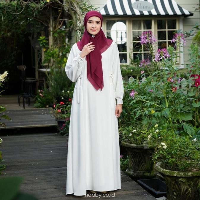 Nobby Sartika Dress Gamis Wanita Muslim Bahan Marchiano Poly Twist Elegan