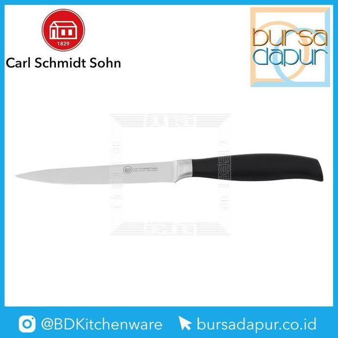 Carl Schmidt Sohn Velden Knife Utility 13 Cm / Pisau Dapur Gagang Hitam