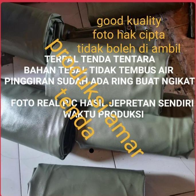 OK TERPAL KAIN SEJENIS TERPAL TENDA TENTARA UKURAN 4X6 METER //