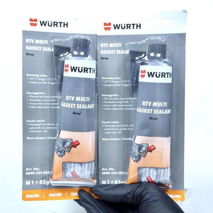Kraket- Rtv Silicone Sealant Grey Wurth - Sealant Abu-Abu Wurth 85Gr