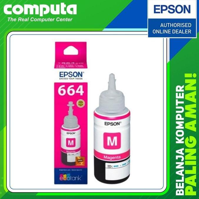 TINTA REFILL EPSON 664 MAGENTA MERAH INKTANK