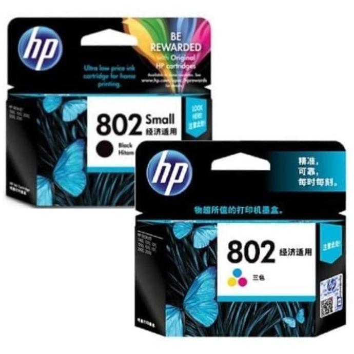 tinta hp 802 black+color/tinta hp802 original