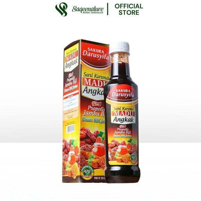 Fit- Saqeenature Sari Kurma Madu Angkak Plus Daun Ubi Jalar 470 Gram Suplemen Herbal Cair Bpom