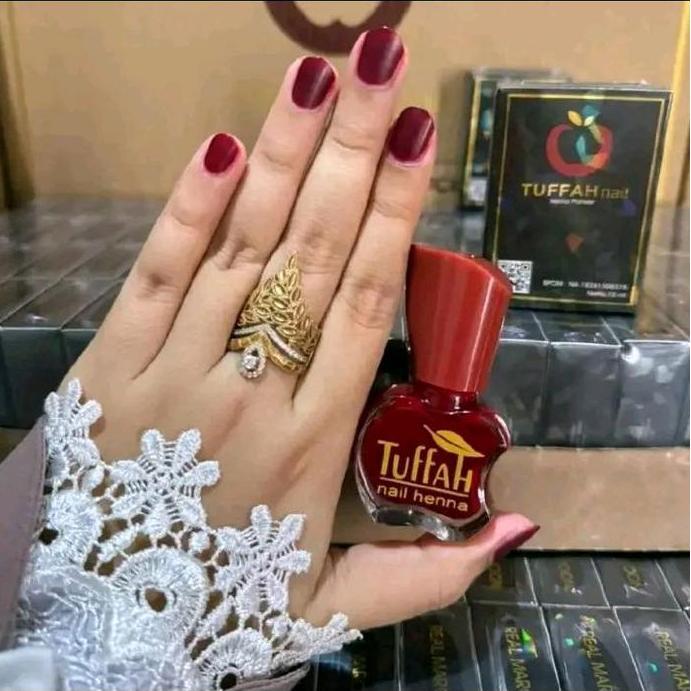 Tuffah Nail Henna Maroon , cherry _ henna tuffah kemasan baru original
