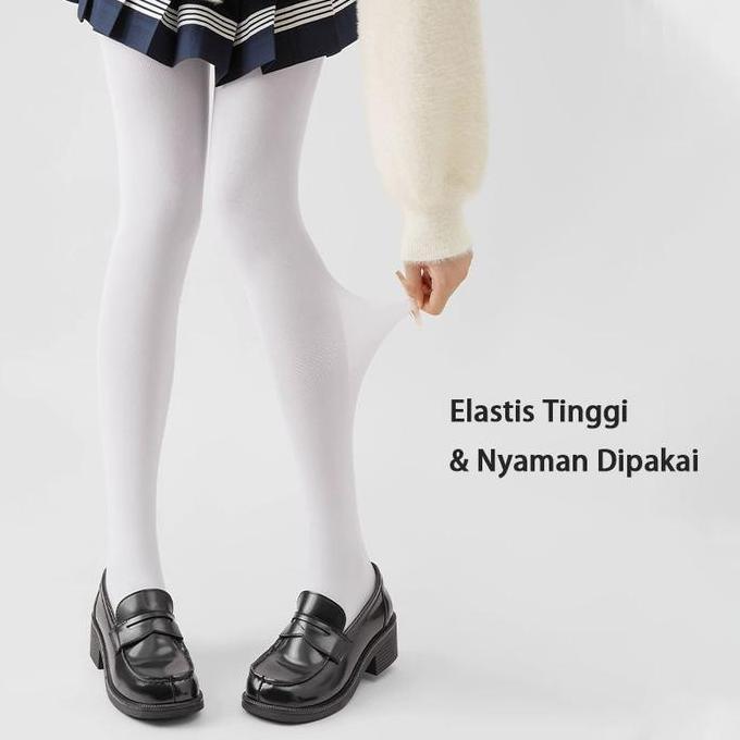[ BESTSELLER ]Stoking Putih TEBAL 120D ANTI TEMBUS PANDANG - Legging Wanita Elastis Tinggi, Nyaman u