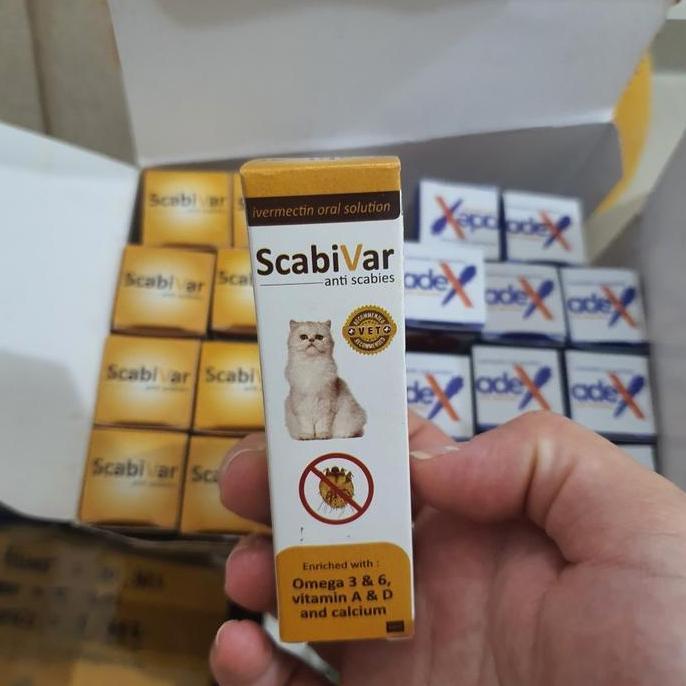 OBAT SCABIES KUCING ORAL - SCABIVAR 10ML - OBAT KUTU SCABIES MINUM