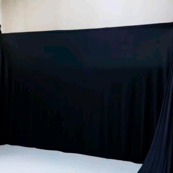 KAIN HITAM LEBAR 240 cm 1 ROLL / KAIN HITAM POLOS / KAIN HITAM BACKGROUND / KAIN PENUTUP .
