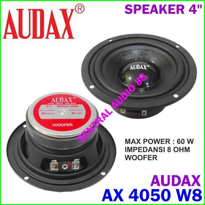 Promo Audax Ax 4050 W8 Woofer Speaker Audax 4 Inch Ax4050 W8 Wofer 4" 4In Original Cod
