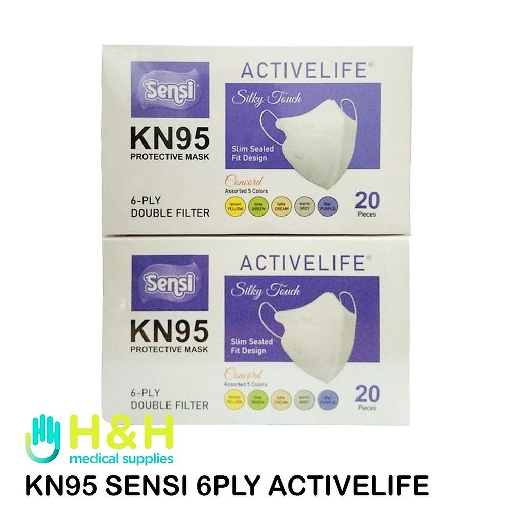 Masker KN95 Sensi Activelife / Masker Sensi KN95 Active Life/ Masker KN95 6ply Sensi / Masker Medis 