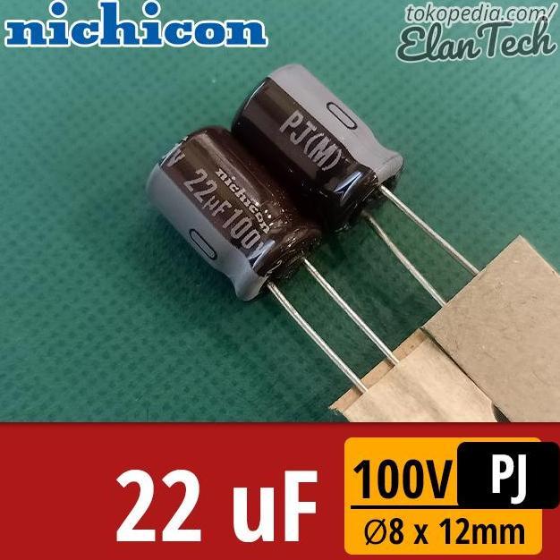 Promo Elco 22Uf 100V Nichicon 22 Uf Kapasitor Capacitor Elantech Cod