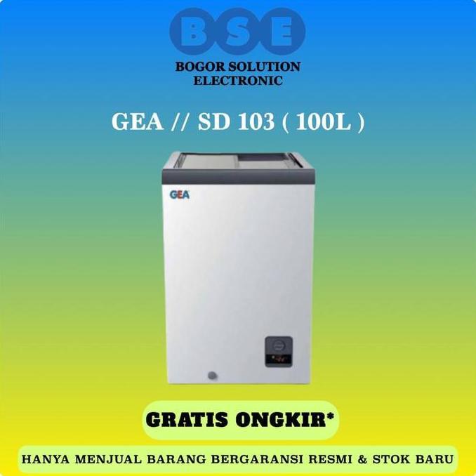 Grosir Freezer Sliding Flat Glass Gea Sd-103 100 Liter Freezer Sliding Kaca