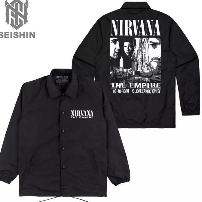Seishin Jaket Coach Nirvana the empire black jacket