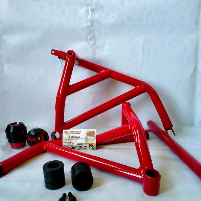 Tubular Crashbar New Vixion Old R Plus Jalu Agna Full Hitam Pelindung Body